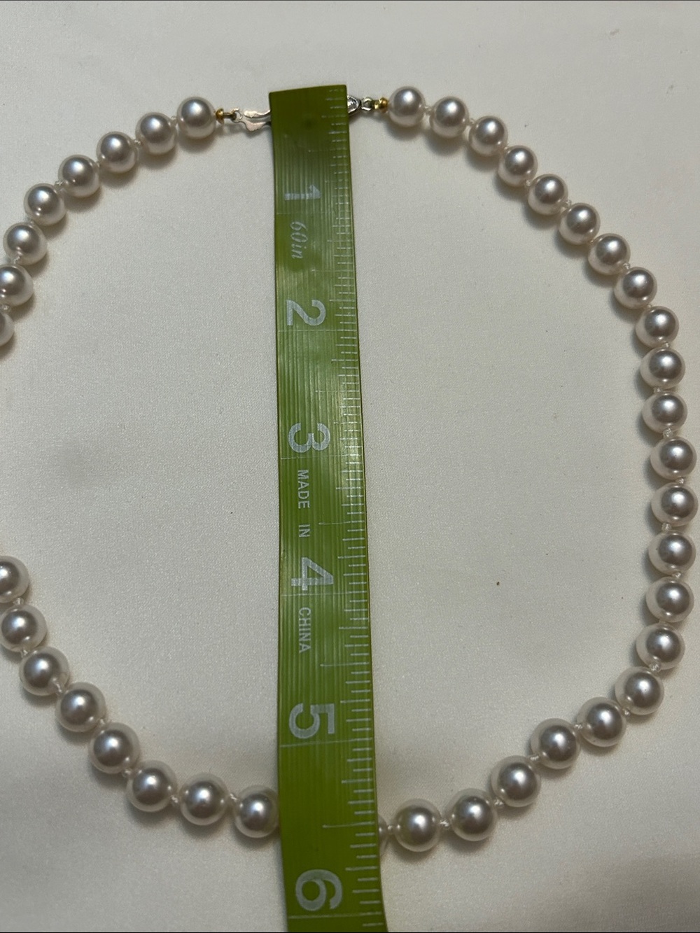Classic White Pearl Strand Necklace with Silver Clasp - Picture 6 of 9